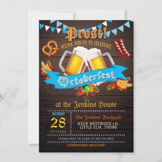 Oktoberfest Uitnodiging (Voorkant)