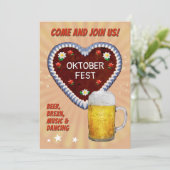 Oktoberfest Uitnodiging (Staand voorkant)