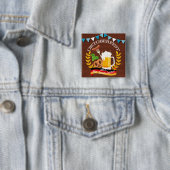 Oktoberfest Vierkante Button 5,1 Cm (In situ)