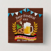 Oktoberfest Vierkante Button 5,1 Cm (Voorkant)