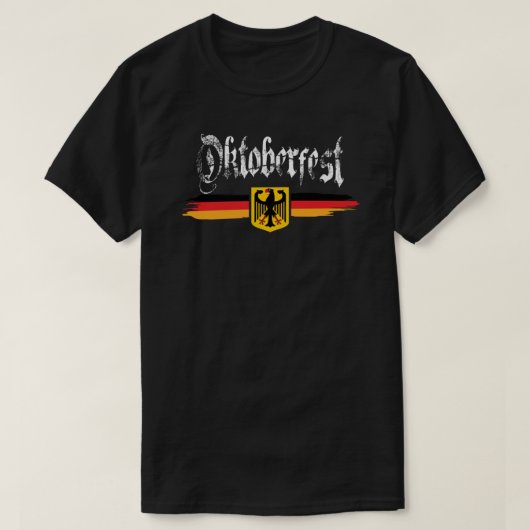 Oktoberfest wapen Duitse vlag voor mannen vrouwen T-shirt (Design voorkant)