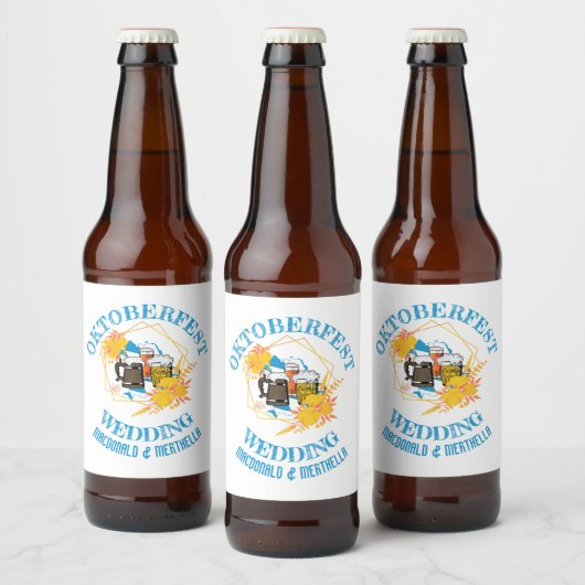 OKTOBERFEST Wedding Bier Etiket (Flessen)