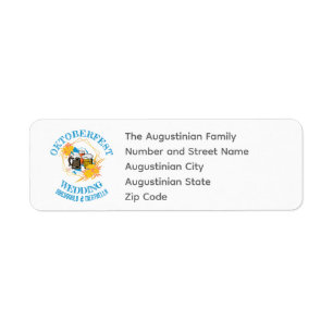 OKTOBERFEST Wedding Return Address Etiket