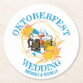 OKTOBERFEST Wedding Ronde Kartonnen Onderzetter (Voorkant)