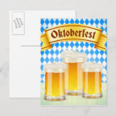 Oktoberfest Wenskaart met biertje Briefkaart (Voorkant / Achterkant)