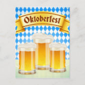 Oktoberfest Wenskaart met biertje Briefkaart (Voorkant)