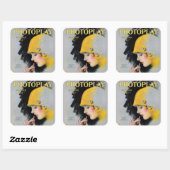 Oktoberfotograaf Vierkante Sticker (Vel)