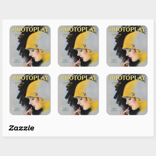 Oktoberfotograaf Vierkante Sticker (Vel)