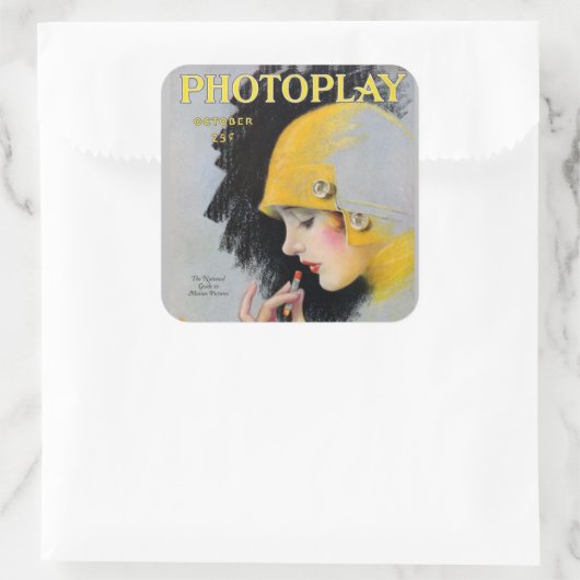 Oktoberfotograaf Vierkante Sticker (Tas)