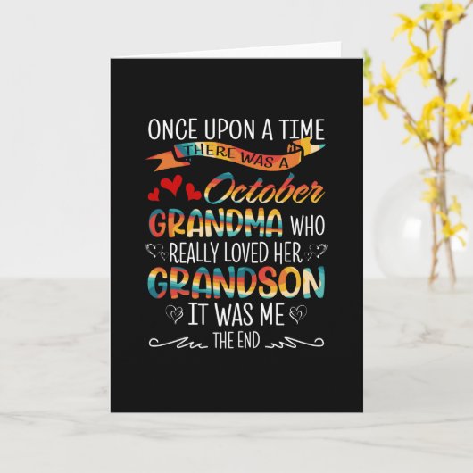 Oktobergrootmoeder die haar grootzonen echt leuk v kaart (Gele Bloem)