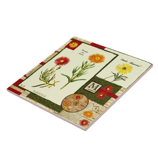 Oktober's Flower Tegeltje (Zijkant)