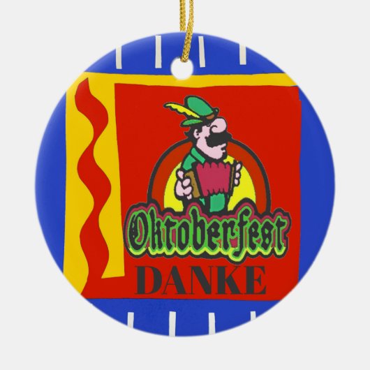 Oktobertest, voeg tekst toe, bewerkt keramisch ornament (Voorkant)