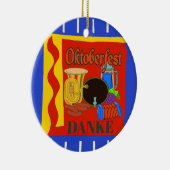 Oktobertest, voeg tekst toe, bewerkt keramisch ornament (Rechts)