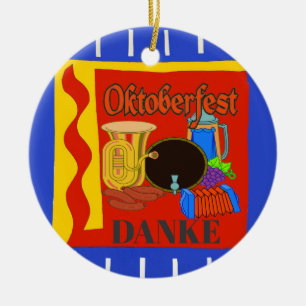 Oktobertest, voeg tekst toe, bewerkt keramisch ornament