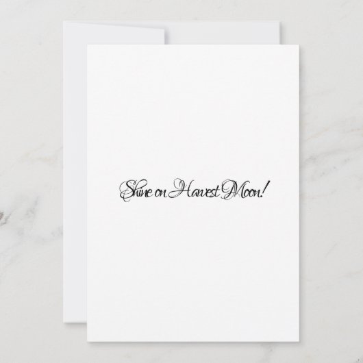 Oktoober Maan Bruiloft Uitnodiging (Achterkant)