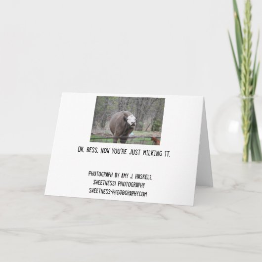 Ol' Bess Verjaardag Kaart (Achterkant)