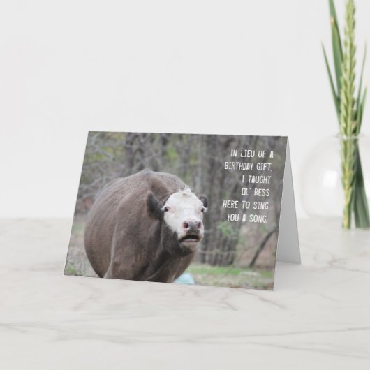 Ol' Bess Verjaardag Kaart (Voorkant)