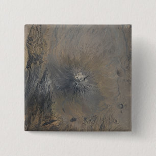 Ol Doinyo Langai in Tanzania Vierkante Button 5,1 Cm