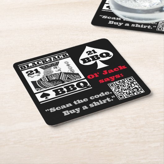 Ol' Jack Merch Square Paper Onderzetter (Schuin)