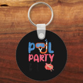 Ol Party Dad Fun With Floatie And Trocal Vibes Fat Sleutelhanger (Voorkant)