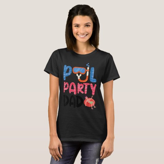 Ol Party Dad Fun With Floatie And Trocal Vibes Fat T-shirt (Voorkant volledig)