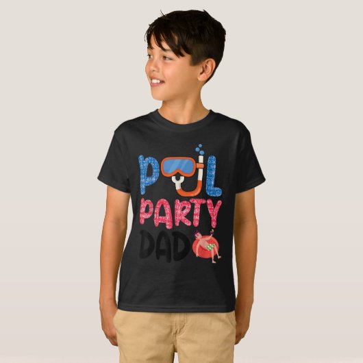 Ol Party Dad Fun With Floatie And Trocal Vibes Fat T-shirt (Voorkant volledig)