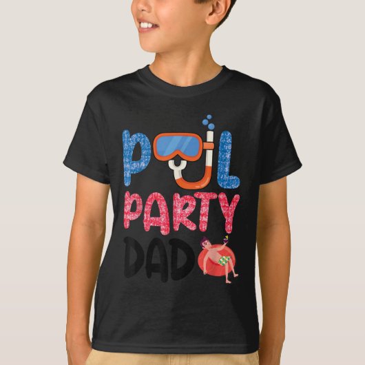 Ol Party Dad Fun With Floatie And Trocal Vibes Fat T-shirt (Voorkant)