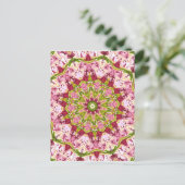 Ola Boo's roze en groene Kaleidescoop Briefkaart (Staand voorkant)