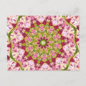 Ola Boo's roze en groene Kaleidescoop Briefkaart (Voorkant)