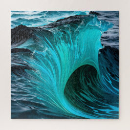 "Ola Tiburón" Blauwe Haai Wave Legpuzzel
