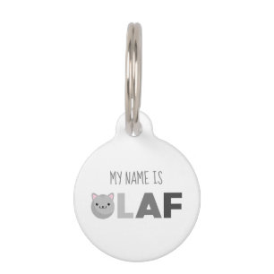 Olaf Gray of Ginger Cat Pet ID Tag Huisdierpenning