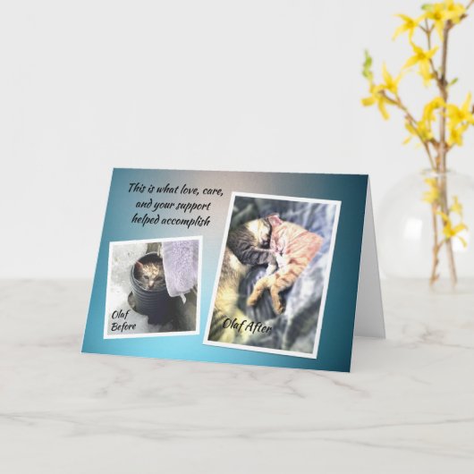 Olaf - Hartelijk dank Kaart (Gele Bloem)