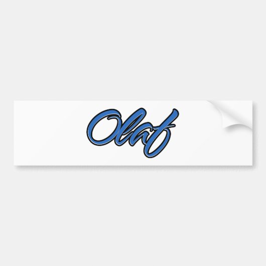 Olaf Name blue Aufkleber Sticker Autoaufkleber (Voorkant)