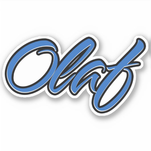 Olaf Name blue Aufkleber Sticker Stickerset (Voorkant)