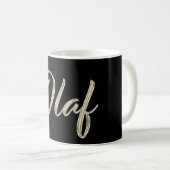 Olaf Name whitegold Tasse Teetasse Kaffeetasse Koffiemok (Voorkant rechts)