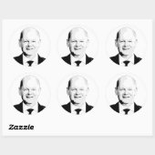 Olaf Scholz Ronde Sticker (Vel)