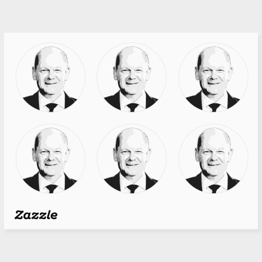 Olaf Scholz Ronde Sticker (Vel)
