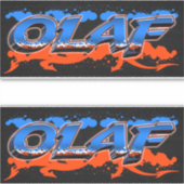 Olaf Vorname Name Graffiti Aufkleber Sticker (Voorkant)