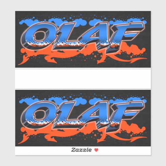 Olaf Vorname Name Graffiti Aufkleber Sticker (Vel)