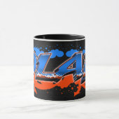 Olaf Vorname Name Graffiti blue orange Tasse Mok (Midden)