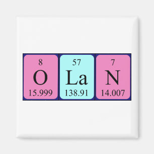 Olan periodieke lijstnaam magnet