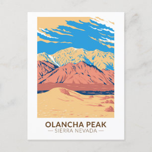 Olancha Peak Sierra Nevada Californische Vintage Briefkaart
