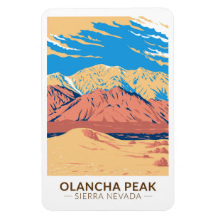 Olancha Peak Sierra Nevada Californische Vintage Magneet