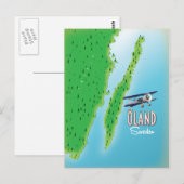 Öland Zweden eiland kaart (Voorkant / Achterkant)