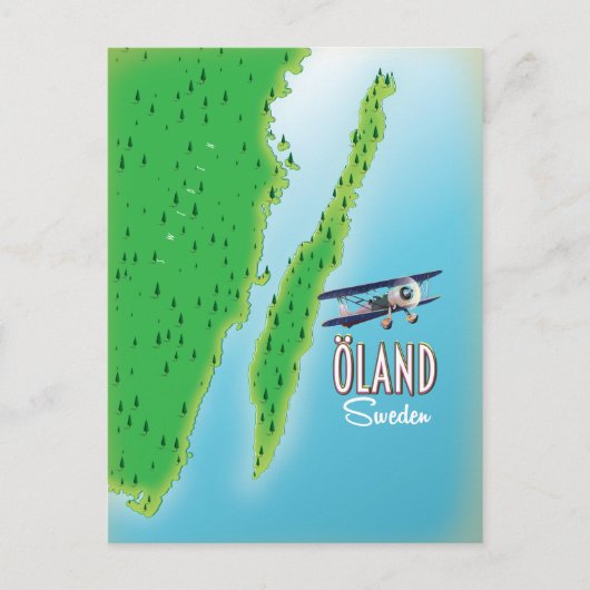 Öland Zweden eiland kaart (Voorkant)