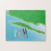 Öland Zweden eiland kaart Legpuzzel (Horizontaal)