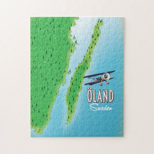 Öland Zweden eiland kaart Legpuzzel (Verticaal)