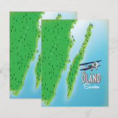Öland Zweedse eilandkaart (Voorkant / Achterkant)