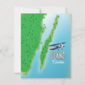Öland Zweedse eilandkaart (Achterkant)
