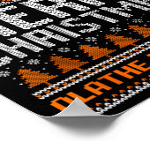 Olathe East Hawks Logo vrolijk kerstlelijk zweet Poster (Hoek)